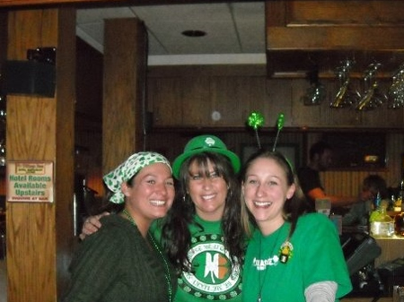 Happy patrons at the Village Inn for St. Patrick's day